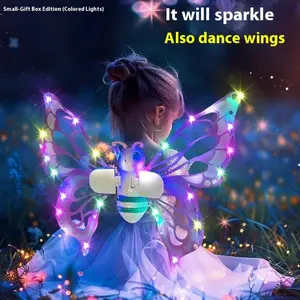 Electric LED Butterfly Wings for Kids, Fairy Wings for Girls, Angel Toy for Birthday Christmas Cosplay, Role Play Costume, Party Costume, Festival Costumes, Light Up Costume, Costume For Parties, Random Color Props