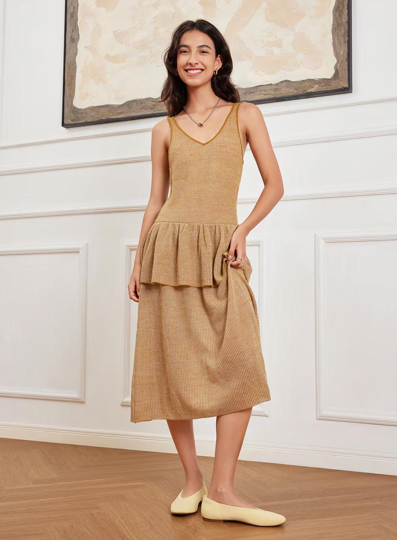 VIVAIA Almond-Toe Nude Flats , Wide Feet Friendly, Lightweight, Mary Janes Flats, Foldable Flats, Mashine Washable, Extra Padding, Non-Blisters, Suitable for Commute, Shopping, Vacations(Nubia)