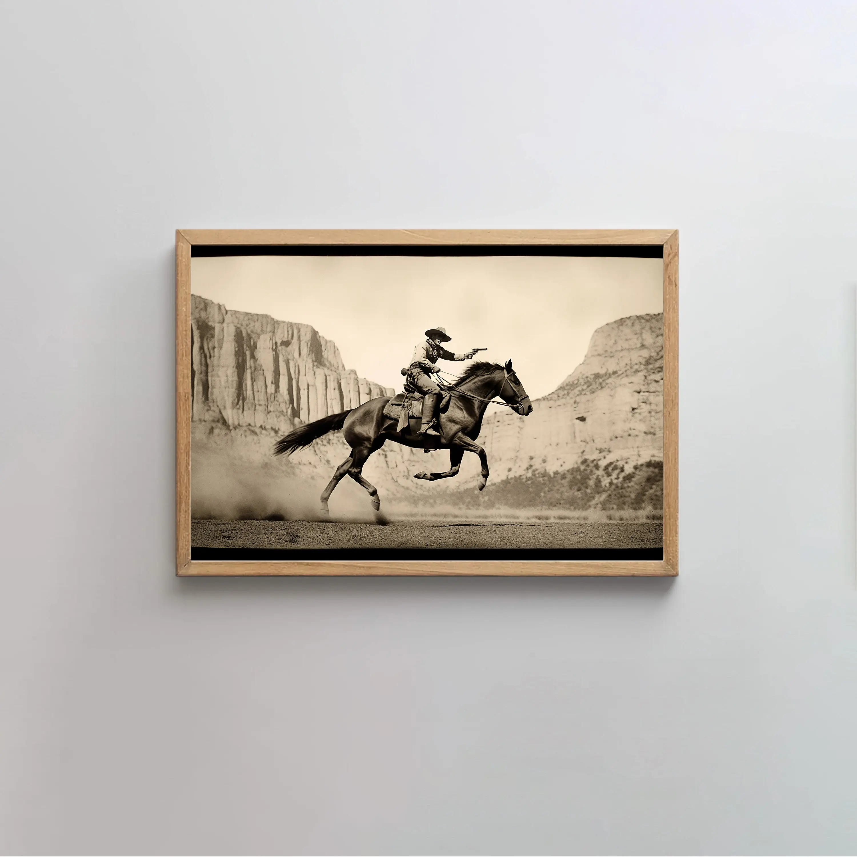 Vintage Film Still Outlaw Poster No Frame , Modern Western Wall Art, Cowboy Cowgirl Decor, Wild West, Horse Poster, Modern Farmhouse, Nursery Print