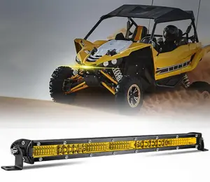 Yellow LED Light Bar 20 Inch 156W 4500LM Spot Flood Combo Driving Lamp Roof Bumper Off Road Lights LED Work Light Pods for Van Camper Wagon Car Pickup Golf Cart ATV UTV SUV Truck Boat 4x4