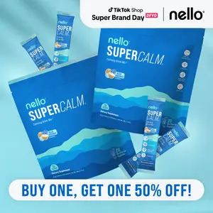 Nello SuperCalm Travel Packets Bundle 2-Pack Calming Drink Mix with KSM-66 Ashwagandha Vitamin D3 Magnesium & L-Theanine Supports Cortisol Balance Mood Sleep Helps Manage Stress Travel Packets 20 Servings Pack of 2 Fitness Edible