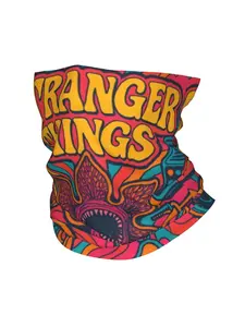 1 piece Technology Popular Good looking Stranger Things Bandana Neck Cover Printed Wrap Scarf Balaclava Cycling Unisex Adult Washable