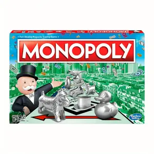 Monopoly Game, Family Board Games for 2 to 6 Players & Kids Ages 8 and Up, Includes 8 Tokens, Board Games for Family, Kids Board Game, Cityscape Illustration, Quality Packaging