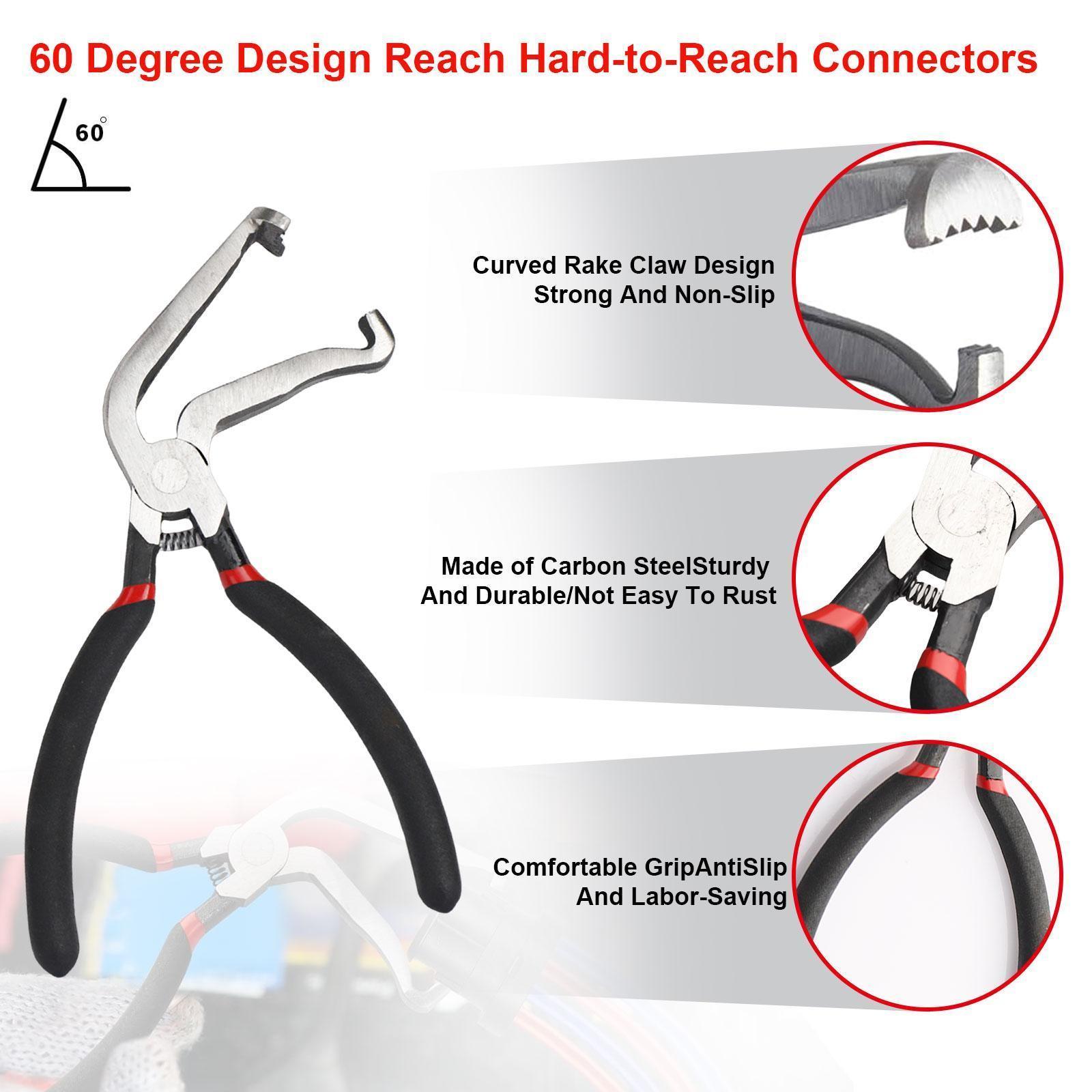 4Pcs Auto Electrical Connector Disconnect Pliers Set | Wire Harness Separator Tool Kit | Automotive Wiring Disconnect Pliers for Car Truck Boat Electrical Repair