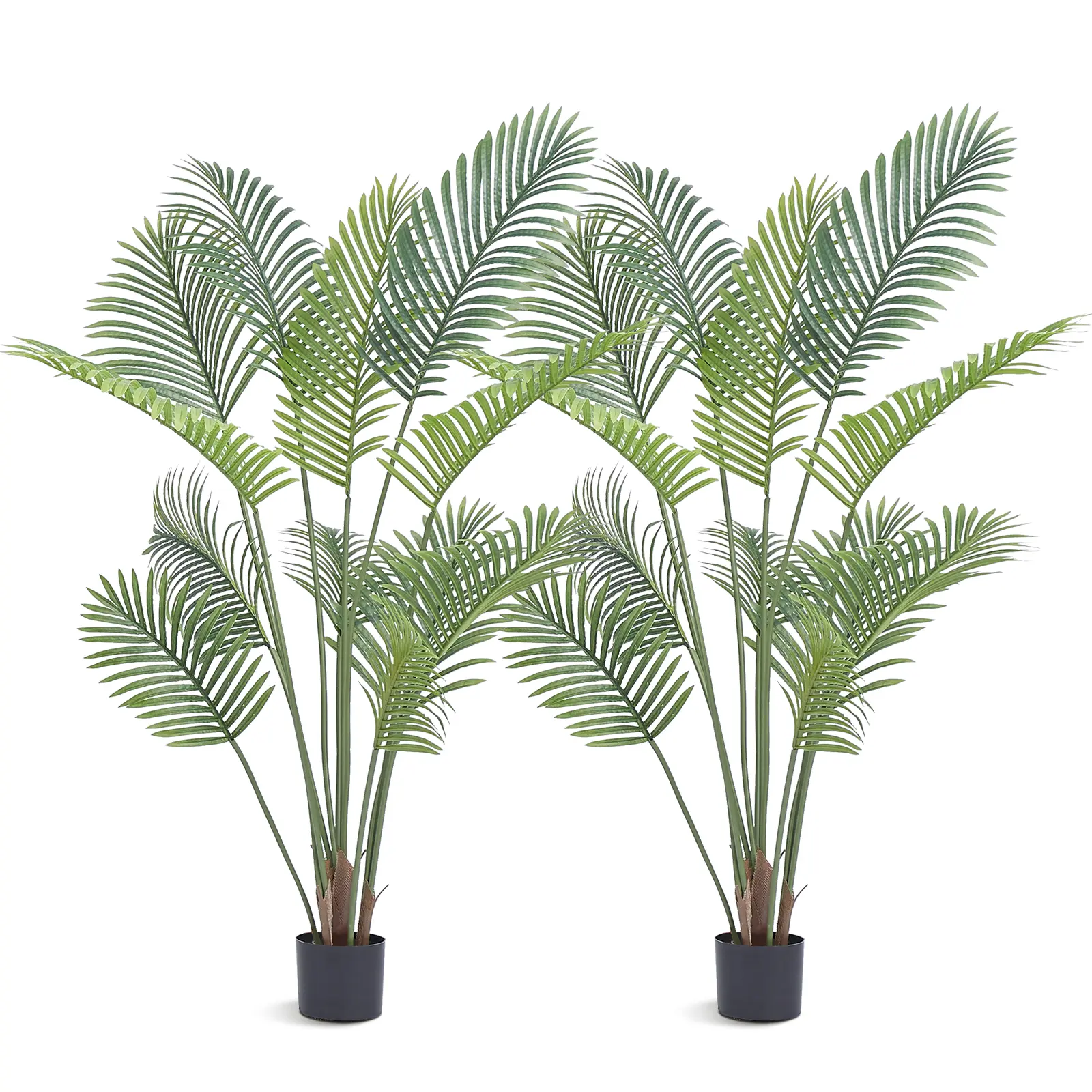 Spring new arrivals Artificial Palm Tree, 5 FT Tall Faux Plant, Secure PE Material & Anti-Tip Tilt Protection Low-Maintenance Plant, Lifelike Green Fake Tree for Home Office Warehouse Decor Indoor Outdoor