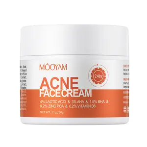 MOOYAM Fragrance-Free Acne Treatment Cream - 100g Herbal Pimple Gel for Face, Oil Control & Pore Minimizer, Paraben-Free Skin Care, Vegan Acne Removal Cream for Teens & Adults