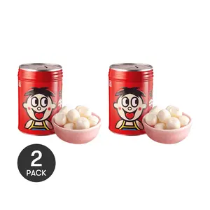 2 Pack Want Want Original Milk Candy Jar - Taiwan Snack, 220g Each, Reusable Money Box
