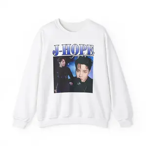J-HOPE Graphic Crewneck Sweatshirt, Cozy Unisex Sweatshirt for BTS Fans, Perfect Gift for Music Lovers, Streetwear Style, Men and Women Casual Cotton