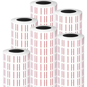 15000Pcs 30Rolls Price Stickers Price Tags Labels for Mx-5500 Labeller, White Price Gun Labels Stickers Tags White Pricemarker Machine Sticker Label tag