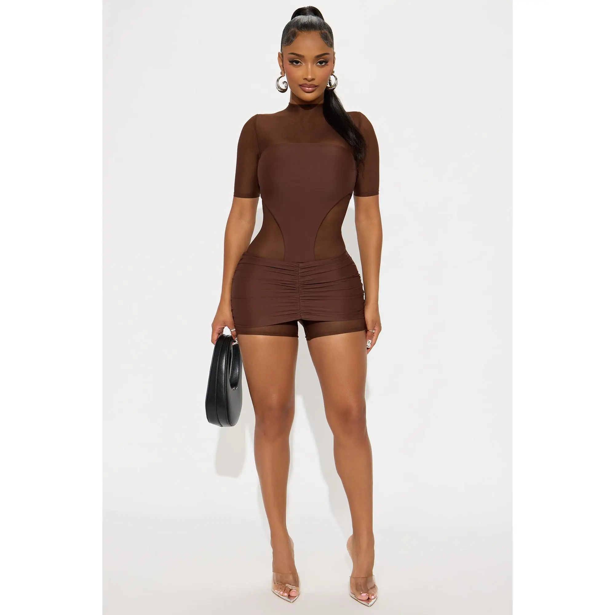Veda Form Double Lined Mini Dress - Chocolate - TikTok Shop