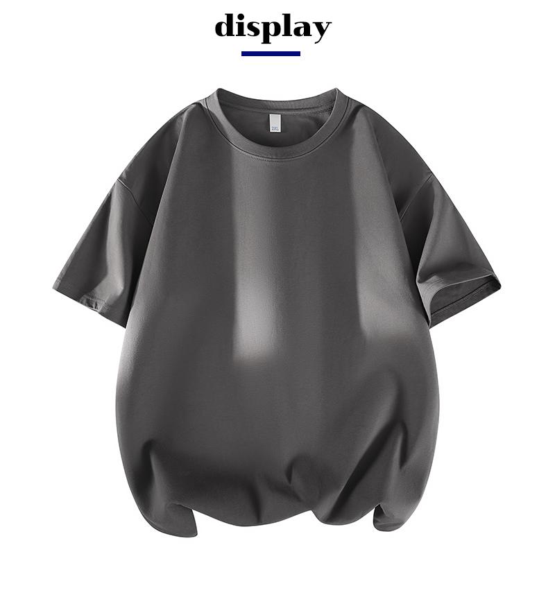 Men's 3PCS 100% cotton Crew Neck T-Shirts Set - Soft Loose Fit Navy Gray Black Tees for Casual Daily Wear