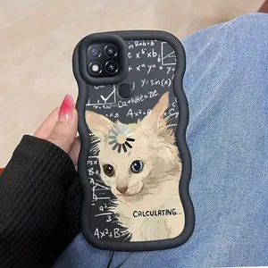 1 Piece Chic 9C NFC Downtime Kitten Case For Redmi 9C NFC Made Of Flexible With Shockproof And Bracelet For Casual