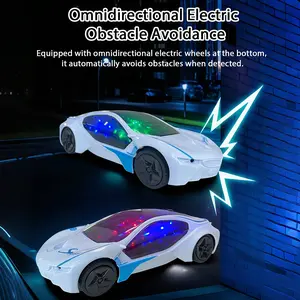Electric Bump & Go Racing Car for Xmas: Colorful Lights, Auto-Turn When Encountering Obstacles, Cool Music, Anti-Slip Tires. Kids Play with Excitement and a Sense of Accomplishment. The ideal Christmas gift for kidstransformer toys for boys 4-6