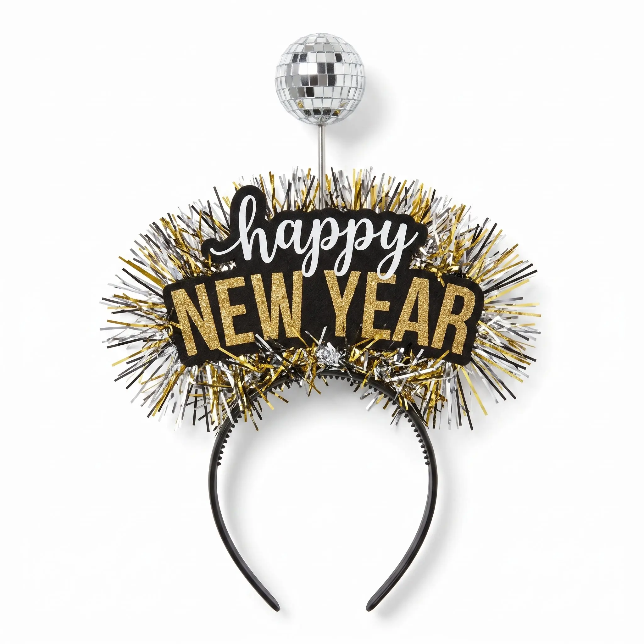 "Happy New Year" Ball Drop Light-Up Headband