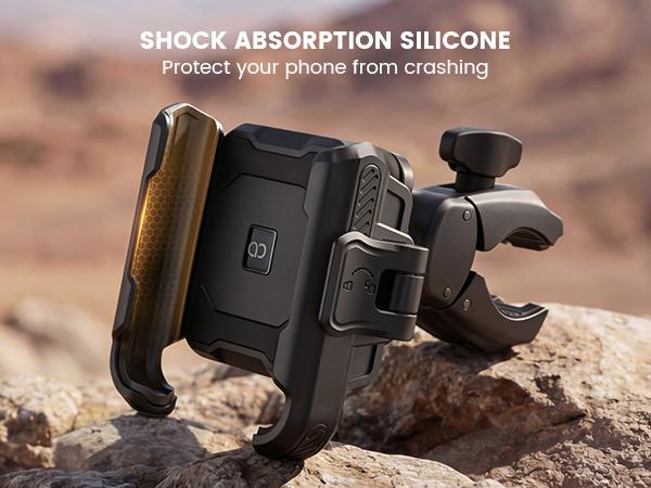 Lamicall Motorcycle Bike Phone Mount - [Upgrade Vibration Dampener] [Camera Friendly] Bike Phone Holder Handlebar Clamp, Bicycle Cell Phone Mount, iPhone 17 16 Pro Max, Galaxy S25 Ultra, 6-7.2" Phones