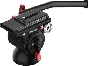 IFOOTAGE Fluid Head Komodo K5S, Video Head Tripod Monopod Pan Tilt Head, Aluminum Fluid Head Mount for DSLR Camera, Camcorder, Monopod & Tripod, Payload 5KG/11lb