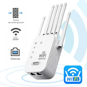 WiFi Signal Extender 2026,2.4G WiFi Range Extender, 6 High-Gain Antennas, Dual LAN Ports, Easy Setup, Eliminates Dead Zones for Home, Office & Outdoor Daily Use