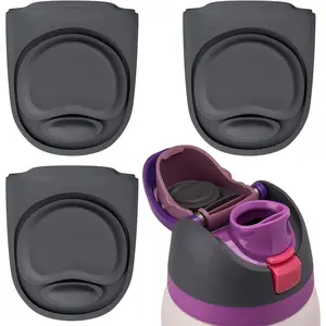 3Pcs Replacement Stopper Compatible with Owala FreeSip 24oz 32oz 40oz, Water Bottle Top Lid Gasket for Owala 19/24/25/32/40oz Seal Bottle Cap Mouth Stopper Part Silicone Plug Accessories BPA-Free Drinkware Plastic Drinking Gadgets Covers Cup Tumbler
