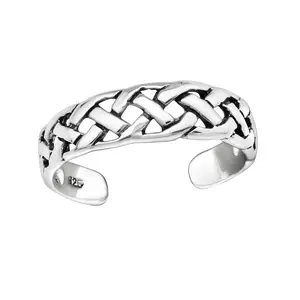 Weave Toe Ring 925 Sterling Silver Toe Ring