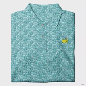 Masters Tech Men's Badge Golf Polo Shirt Performance All Printed Gift S-5XL