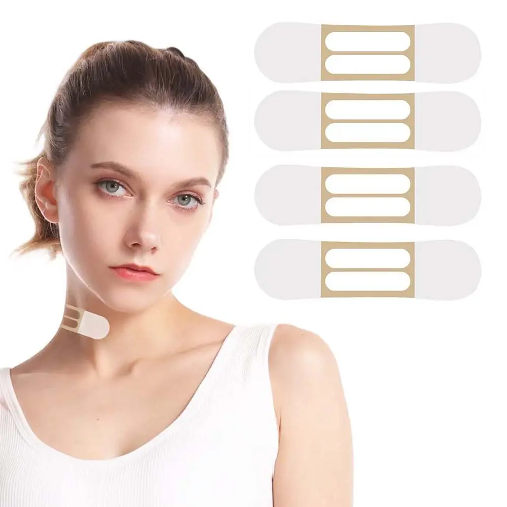 4pcs Invisible Neck Contouring Tape, Face Lifting Tape, Instant V-Line Lift for Jawline Definition, Jaw Enhancer, Facial Training Belt, Defined Jawline Shaper, Facial Shaping Tool, Beauty Tools, Face Lifting Strap