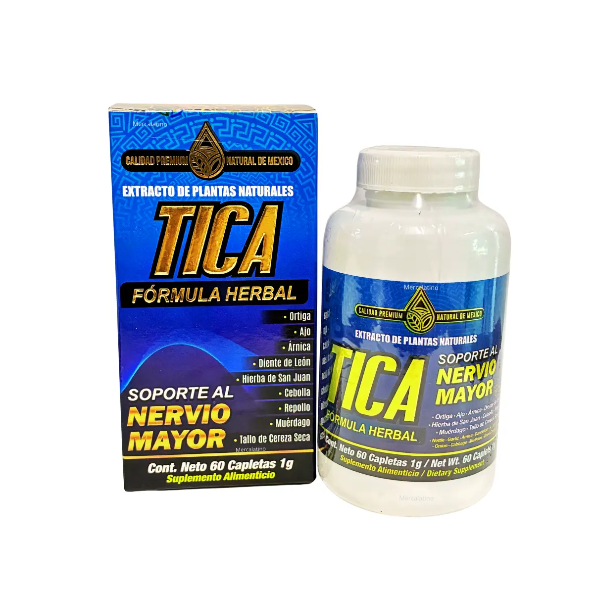 Cia Tica Natural de Mexico 60 Capsules, Dietary Supplement with Vitamins B1, B2, B3, B6 and B12, Capsule Format for Adults, Use as Directed on Label