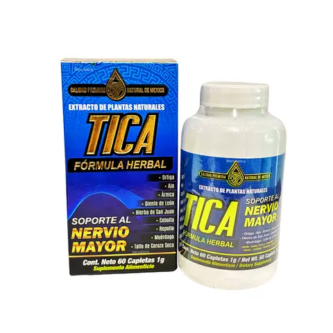 Cia Tica Natural de Mexico 60 Capsules, Dietary Supplement with Vitamins B1, B2, B3, B6 and B12, Capsule Format for Adults, Use as Directed on Label