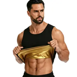 Men Sleeveless Tops Shapewear Vest Heat Trapping Tank Top Men Sweat Waist Trainer Suits Body Shaper