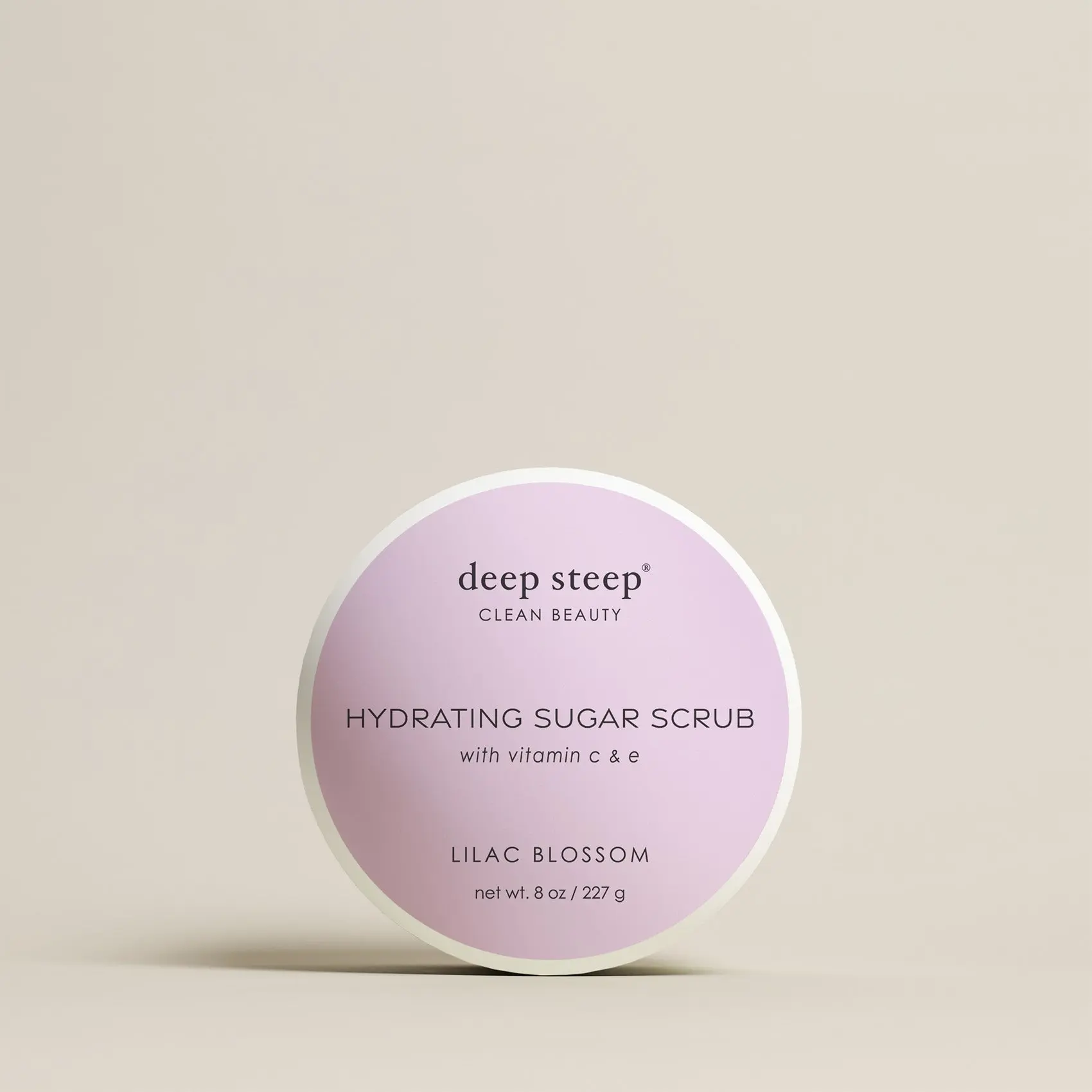 Deep Steep Premium Beauty Flower Sugar Scrub - Lilac Blossom, 8 oz Cosmetic Body Scrub with Argan Oil, Cocoa Butter, Coconut, Shea & Rosemary, Moisturizing Bath & Body Care, Cleansing, Scent, Gentle, Intensive