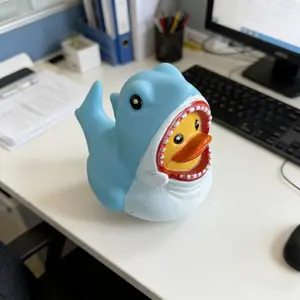 Shark Duck Car Decor & Office Desk Ornament, Cute Animal Design, Perfect Gift for Kids & Adults, Unique Home Decoration Accessory