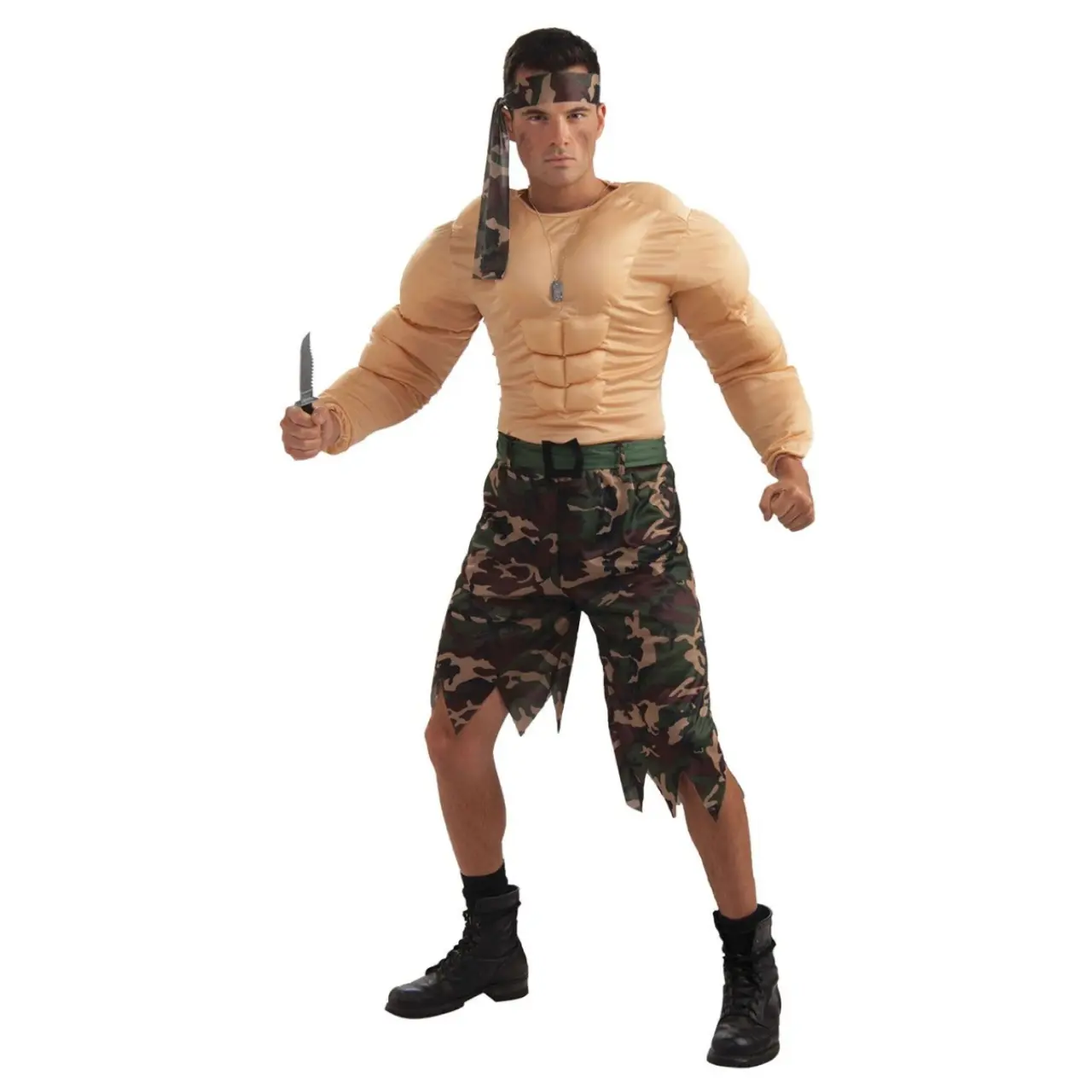 Men's Jungle Commando Muscle Costume