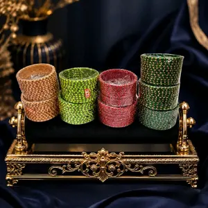 Exclusive Sweetheart Glass Bangles in Assorted colors (2.4-2.10)