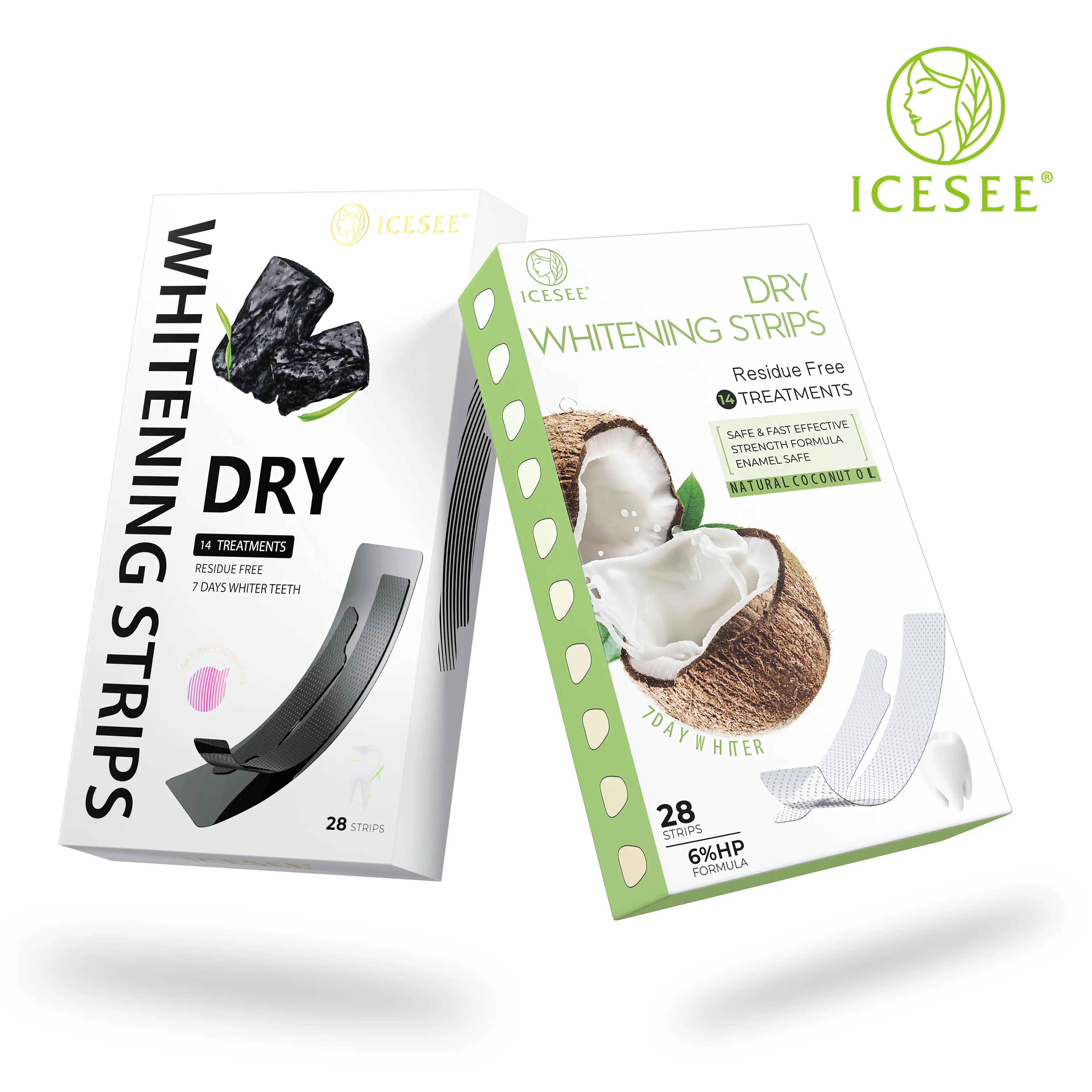 【Buy 1 Get 1 Free】ICESEE Bamboo Charcoal & Coconut Teeth Whitening Strips - Deep Clean, Gentle White Boost, Sensitive-Safe Formula, Fresh Coconut Finish, 28-Day Oral Cosmetic Package (Father's Day Gift, Summer Wins, Deals For You)