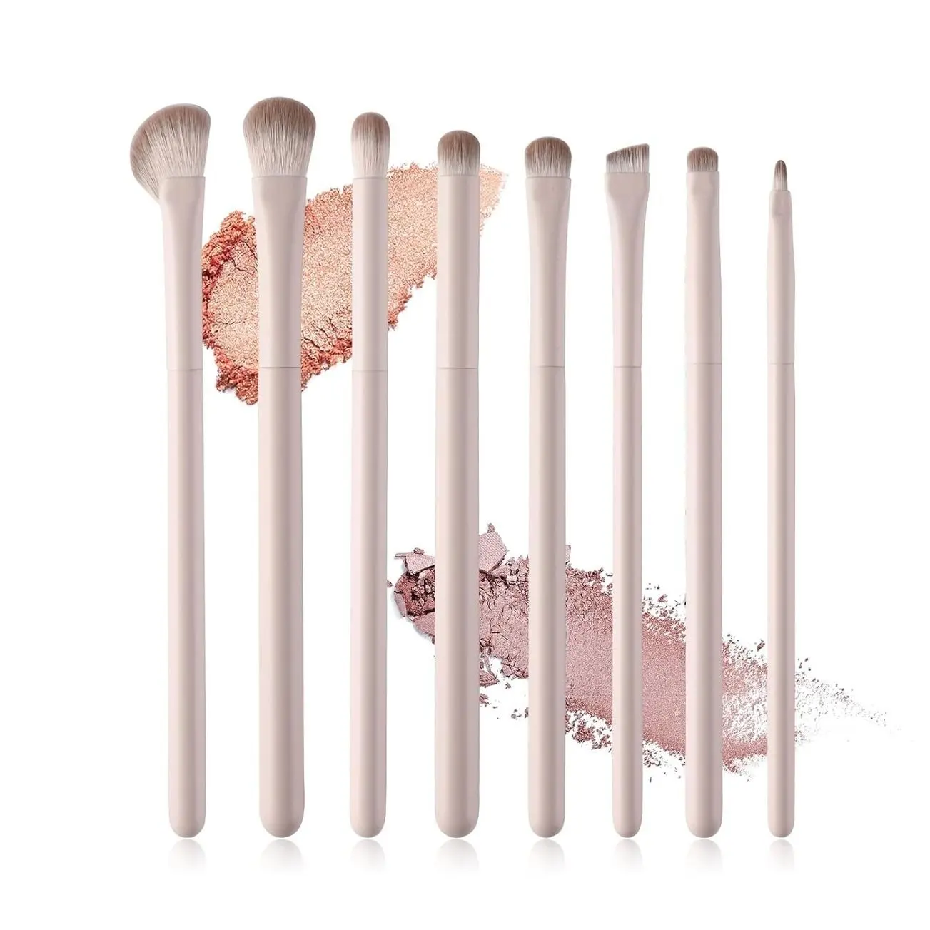 Professional 8 Piece Eye Makeup Brushes Set with Blending, Eyeliner & Angled Eyebrow Brushes - Eyeshadow Brush Kit for , Beginner Friendly