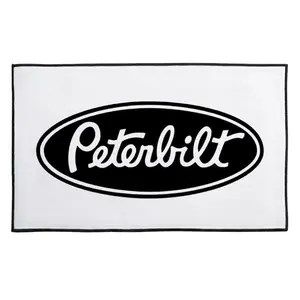 Peterbilt Truck Doormat – Vintage Semi Truck Logo Floor Mat, Trucker Home Decor Rug, Driver Gift Idea