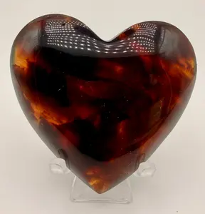 Amber Carved Hearts
