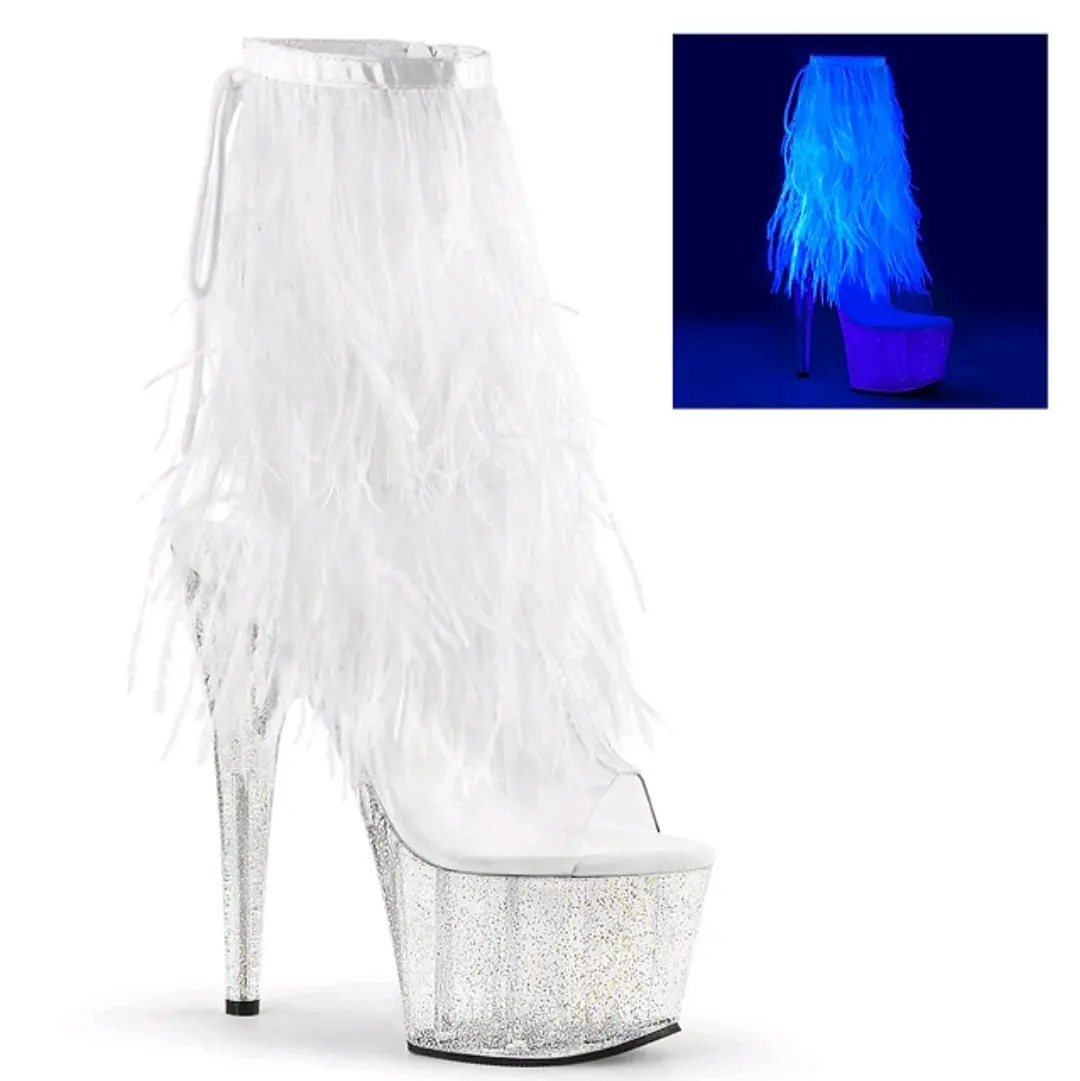 Feather Fringe ankle boots