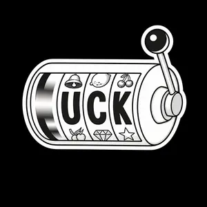 Slot Machine Luck Sticker, Casino Style Lucky Charm Vinyl Decal For Laptop, Water Bottle, Phone Case