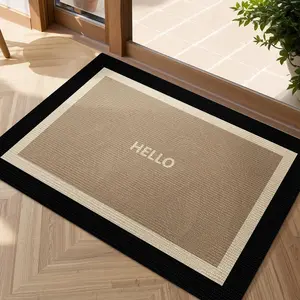 Floral Pattern Door Mat, Non-Slip Floor Mat, Water-Absorbent Bath Mat, Decorative Carpet for Home, Living Room and Bedroom