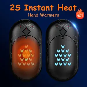 2 Pack Hand Warmers Rechargeable, 6000mAh Electric Portable Heater, AI Chip 3 Heat Settings Up To 20-Hour Portable Pocket Heater, Tactical Gear Gifts For Women, Men, Camping, Golf, Outdoors, Heating