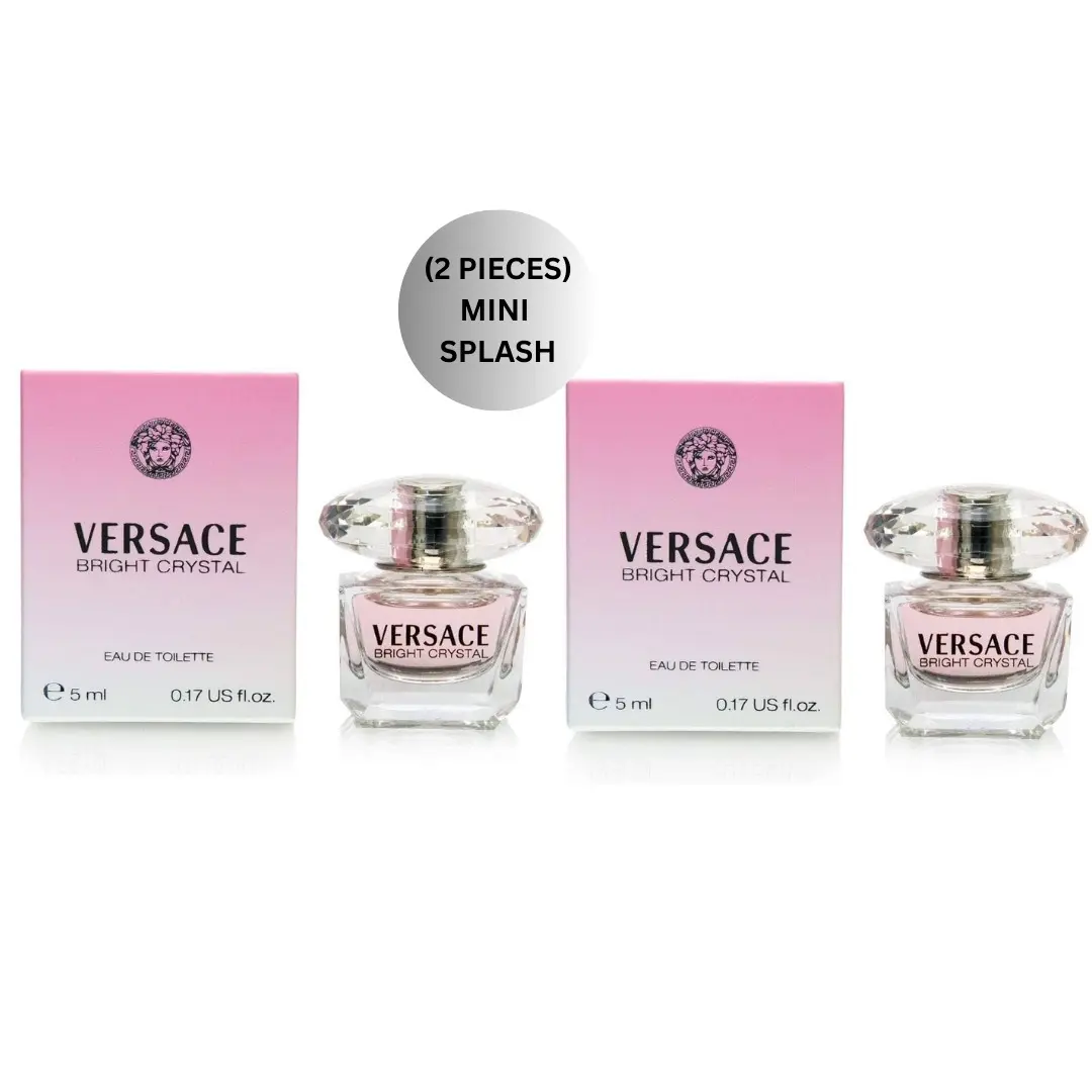 2 Pack of Versace Bright Crystal Mini Pair - 0.17oz/5ml EDT Perfume