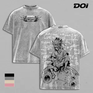 Senku Ishigami Science Genius Graphic Tee, Vintage Washed Dr. Stone Anime Shirt, Smart Brain Formula Design with Chemistry Elements, Heavyweight Cotton Unisex Streetwear, Gift for Dr Stone Fans and Anime Lovers