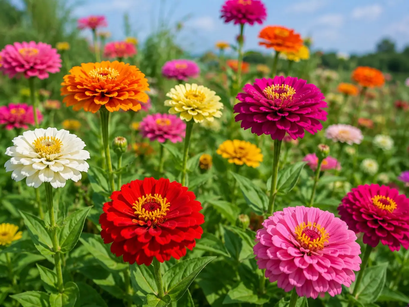 Amazing Zinnia Flower Mix 350+ seeds  Non-GMO | Attracts Bees, Butterflies & Hummingbirds Perfect for Backyard Gardens, Home Gardens, Flower Beds, Garden Borders, Raised Beds, Containers  Planters Indoor Seed Starting