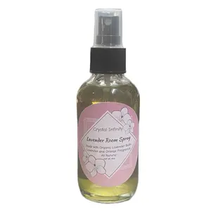 Crystal Infinity Lavender Room Spray 4oz - All Natural Organic Lavender Scented Fragrance Mist for Home Use