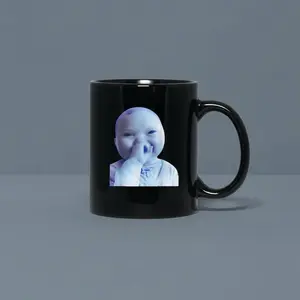 Ai Baby Holding Laugh Meme Ceramic Mug, Meme Viral Trend Funny Accent Mug 11oz, Funny Office Coffee Mug, Humor Mug, Meme Mug Friends Gift