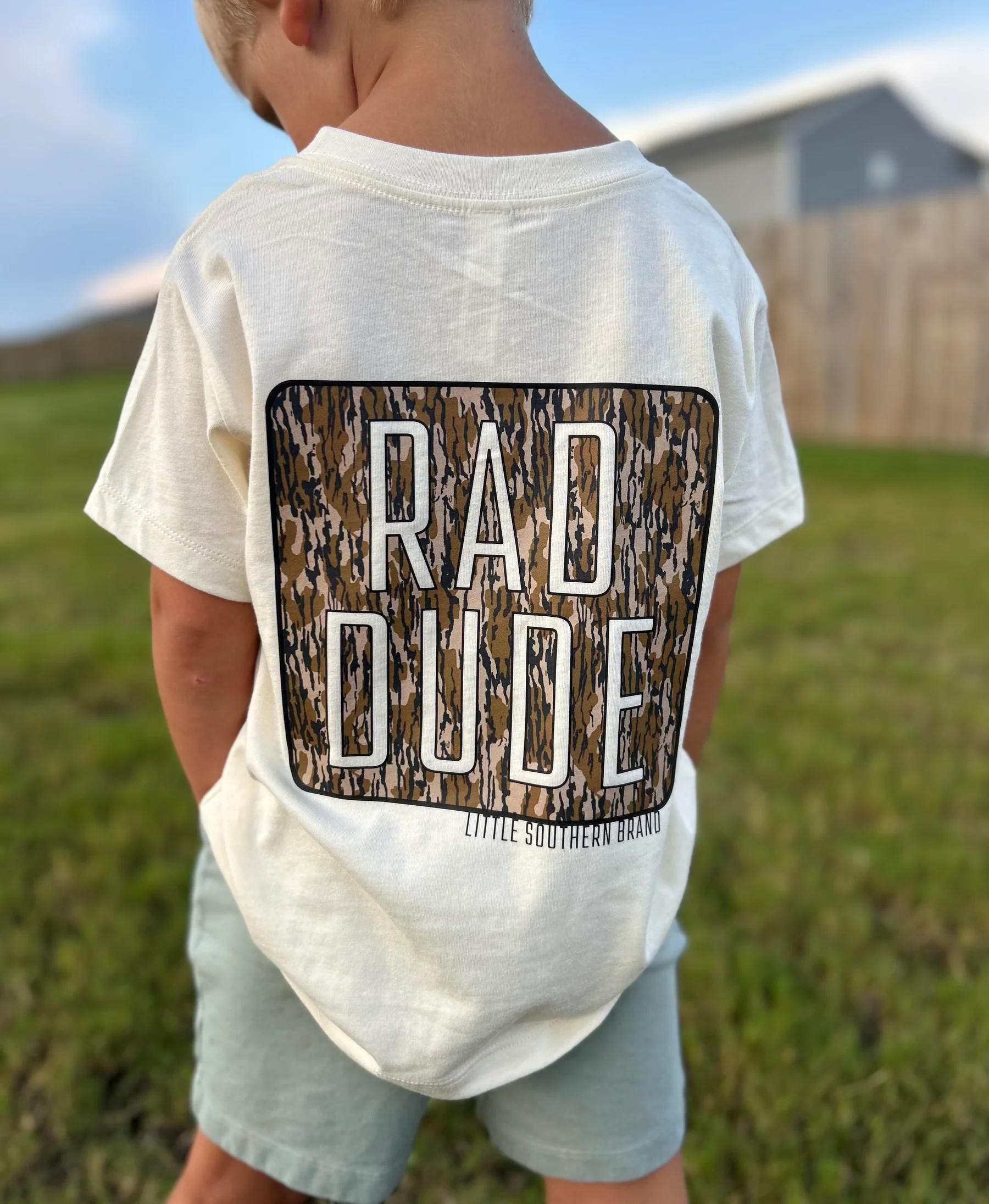Youth and Adult Rad Dude shirt, camo style, Youth Casual Wear, Gift For Son And Daughter, youth swear, Toddler graphic tees, family matching shirt, holiday shirt, youth clothing