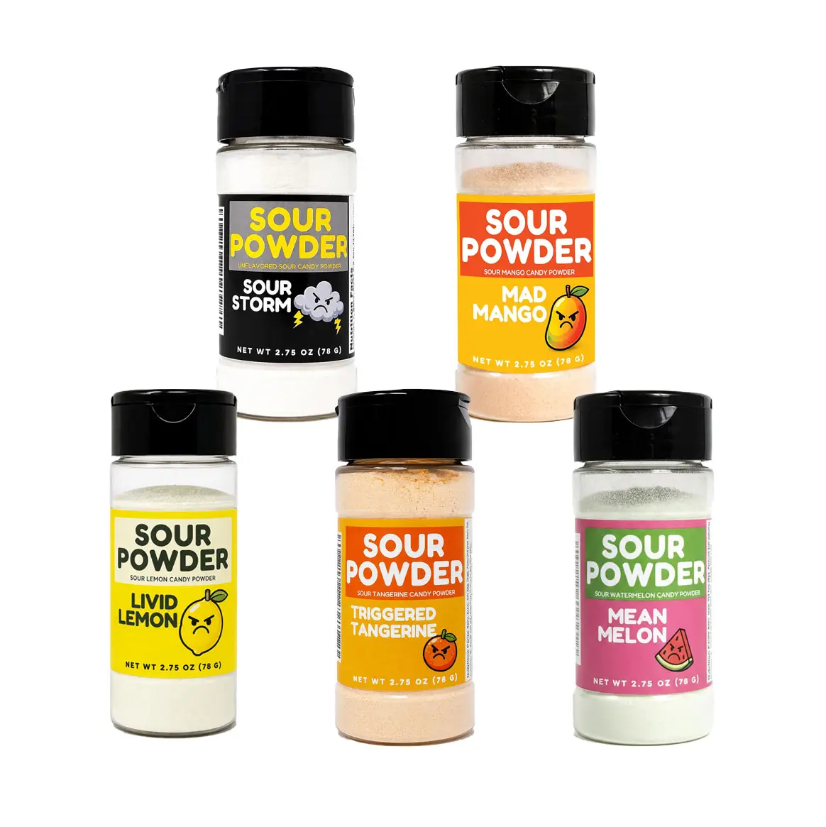 Sour Powder Sour Candy Powder 2.75 Ounce | Sour Watermelon Powdered Candy for Dirty Sodas and Frozen Fruit
