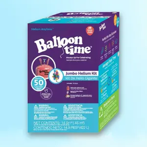 12.75" Jumbo Helium Balloon Tank Kit - Balloon Tank Kit, for 12.75" Helium Balloons, Includes Tank and Ties, for Parties