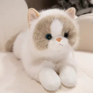 SNUGGLEON Realistic Ragdoll Cat Plush Toy - Soft Cuddly Stuffed Suitable for Elderly, Women, Kids | Surprise Gift for Cat Lovers, Ragdoll Cat Companion Pet, Birthday or Anniversary Present ( Color)