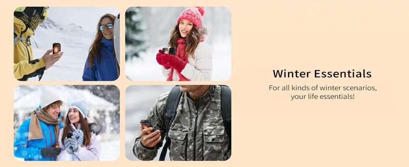 HOTDOT Rechargeable Hand Warmer 2 Pack Christmas Gift 4 Heat Settings Large LED Display Pocket-Sized for Golf Hunting Hiking Camping Women's Essentials High-Tech Exclusive LED Heating